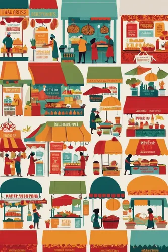 restaurants,food icons,yatai,the market,marketplace,farmer's market,farmers market,retro diner,japan pattern,vendors,fruit market,fruit stands,food collage,large market,french digital background,deli,market,kimono fabric,retro pattern,background vector,Unique,Paper Cuts,Paper Cuts 05