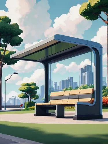 bus shelters,bus stop,busstop,futuristic landscape,suburbanized,skyrail,skyways,monorail,autopia,futuristic architecture,skybridge,carports,carport,suburu,cartoon video game background,futuristic art museum,suburbs,ecotopia,suburbia,skylink,Unique,Pixel,Pixel 01