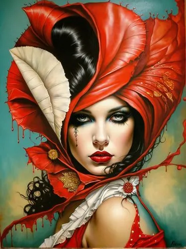 viveros,flamenca,vanderhorst,red butterfly,red hat,red magnolia,red leaf,musidora,lamour,the hat-female,pacitti,the hat of the woman,oil painting on canvas,savickas,fantasy art,lady in red,sheedy,woma