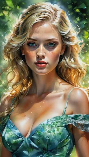 the blonde in the river,world digital painting,background ivy,fantasy portrait,fantasy art,amazonica,dryad,kupala,water nymph,lopilato,amazonian,forest background,portrait background,digital painting,jessamine,girl in the garden,blonde woman,fantasy picture,faerie,nature background,Conceptual Art,Oil color,Oil Color 03