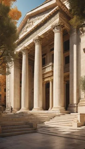 zappeion,glyptothek,greek temple,doric columns,peristyle,celsus library,ashmolean,erechtheion,the parthenon,stoa,neoclassical,panathenaic,parthenon,ctesiphon,classical antiquity,treasury,palace of knossos,athenian,panagora,school of athens,Art,Classical Oil Painting,Classical Oil Painting 32