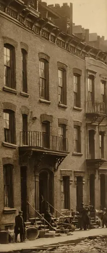 tenement,destroyed houses,july 1888,storm damage,fire damage,row houses,row of houses,brownstone,1900s,old buildings,1905,roof damage,townhouses,1906,apartment house,harlem,henry g marquand house,old town house,north american fraternity and sorority housing,street scene,Photography,General,Cinematic