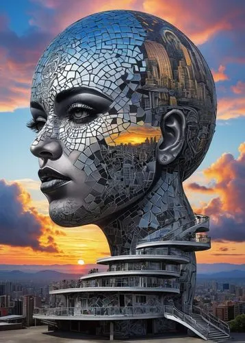 hemispheres,paolozzi,futuroscope,evagora,kigali,hemispheric,futuristic architecture,brasilia,kinshasa,benin,luanda,thessaloniki,fountain head,brazilia,futuristic art museum,niemeyer,morphosis,african art,caracas,public art,Conceptual Art,Oil color,Oil Color 08