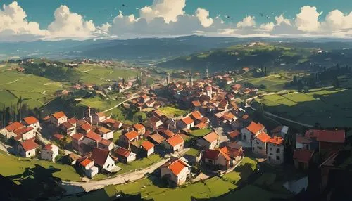 escher village,sylvania,alpine village,knight village,highstein,medieval town,transylvania,townsmen,aurora village,mountain village,zechstein,bernese highlands,rattay,yezhel,butka,mountain settlement,arnheim,arberg,heim,windheim,Conceptual Art,Fantasy,Fantasy 06