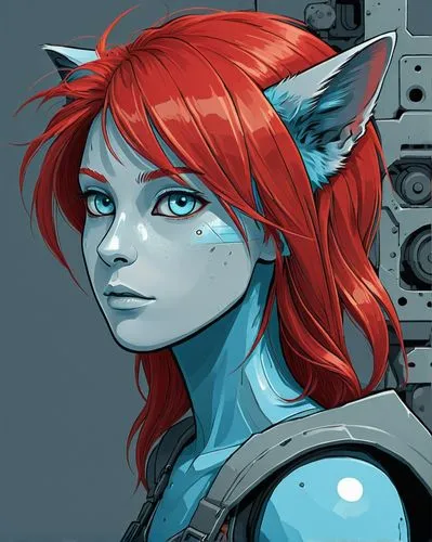 liora,irisa,redfox,liara,the red fox,miqati,Illustration,Vector,Vector 20