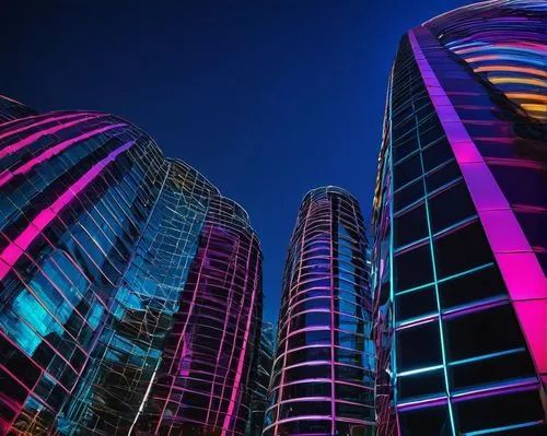 vdara,colored lights,urban towers,barangaroo,colorful glass,colorful city,dubia,condos,futuristic architecture,urbis,escala,colorful light,skyscrapers,bgc,glass facades,city at night,intense colours,doha,high rises,dubai garden glow,Art,Artistic Painting,Artistic Painting 08