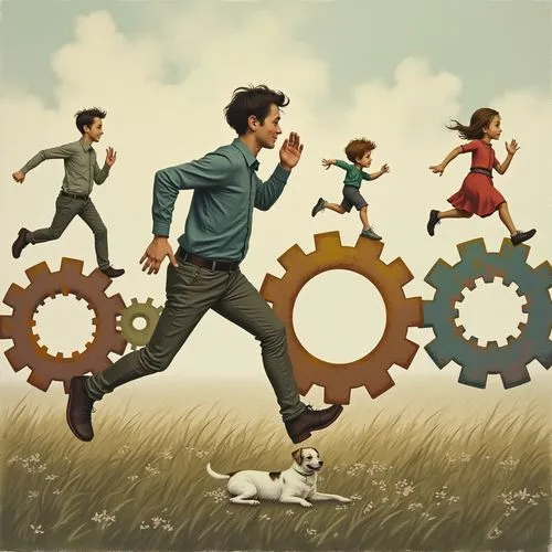 individualization,game illustration,workforce,outpaces,kids illustration,to run