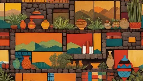 saguaros,houses clipart,mountain huts,tearaway,blocks of houses,polyominoes,cactuses,gondwanaland,longhouses,pendleton,altiplano,sonoran,tiles shapes,hanging houses,machu pichu,paisaje,pueblo,tileable patchwork,microworlds,pixeljunk,Illustration,Vector,Vector 13