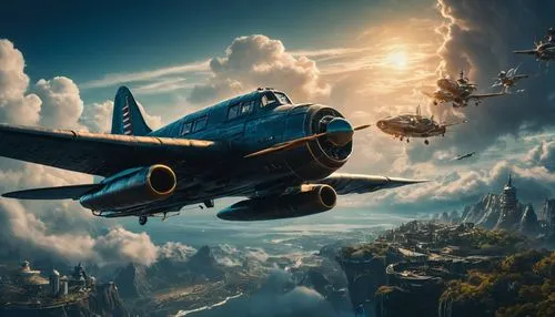 airships,airship,warbird,helldiver,flying machine,photo manipulation,elves flight,air ship,skyship,airmail,skymaster,warplane,skyforce,barnstormer,fantasy picture,radebaugh,spyplane,air new zealand,flyboys,stratocruiser,Photography,General,Fantasy