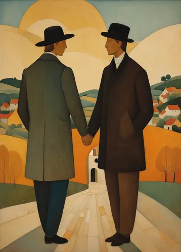 grant wood,wright brothers,italian poster,two people,film poster,hand in hand,saurer-hess,handshaking,man and boy,1920s,hands holding,1926,1929,1925,hold hands,hand to hand,gentleman icons,the hands embrace,holding hands,1921,Art,Artistic Painting,Artistic Painting 28