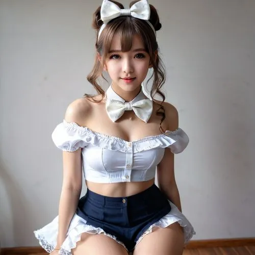 maid,realdoll,bun cha,asian costume,kantai collection sailor,japanese doll,korean,honmei choco,white bow,siu mei,japanese kawaii,doll paola reina,japanese idol,pi mai,ayu,satin bow,white skirt,pigtail,nurse uniform,pile,Photography,General,Natural