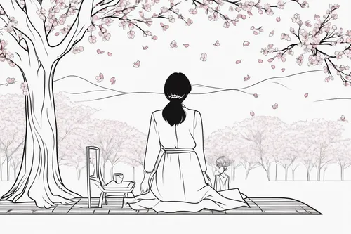 Craft a romantic prompt in which Touka Kirishima confesses her feelings to someone special under a cherry blossom tree.,japanese sakura background,sakura background,perfume bottle silhouette,sakura tr