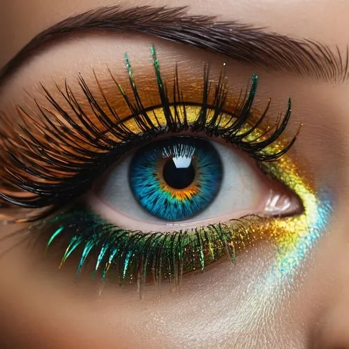 peacock eye,eyes makeup,women's eyes,neon makeup,eye shadow,chrysis,glitter eyes,eyecatching,eyeshadow,chrysoritis,eye,wimperis,corneal,mayeux,trucco,pupils,oeil,abstract eye,cosmic eye,seye,Photography,General,Fantasy