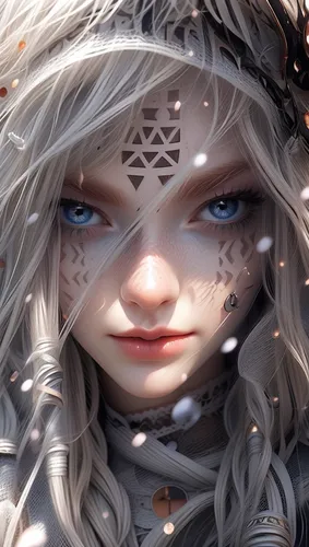 elven,fantasy portrait,violet head elf,elven flower,white rose snow queen,male elf,heterochromia,the snow queen,fantasy art,faery,silver,elf,fairy tale character,ice queen,portrait background,wood elf,faerie,pike,female warrior,a200