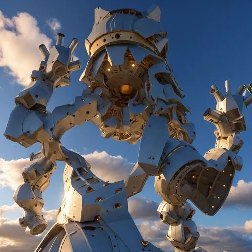 scrap sculpture,unicron,mechanoid,cloudsplitter,physx,3d render,cogs,steampunk gears,cogwheel,knack,steel sculpture,cog,render,tock,mecha,magneton,cinema 4d,mechanize,fractal environment,takanuva,Phot