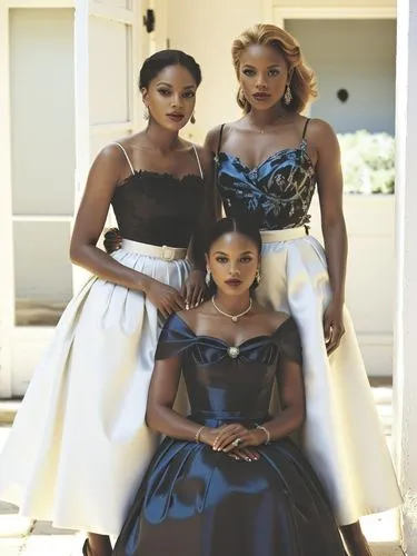 the three prettiest african-american actresses,a group of women in dresses standing next to each other,beautiful african american women,stepsisters,social,namibians,debutantes,quinceaneras,Photography