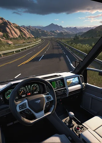 alpine drive,open road,dashboard,behind the wheel,steering wheel,cruising,cockpit,racing wheel,mountain highway,drive,car dashboard,windshield,autonomous driving,mountain road,mountain pass,the vehicle interior,car interior,winding roads,interstate,steering,Illustration,Japanese style,Japanese Style 20