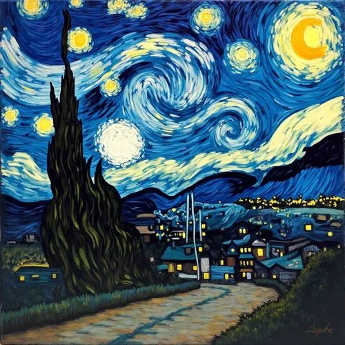 starry night,gogh,night scene,vincent van gough,the night sky,night sky