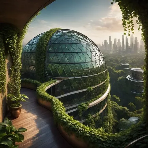 ecotopia,biospheres,terraformed,futuristic landscape,earthship,biomes,biodome,biosphere,futuristic architecture,ecoterra,biopiracy,terraforming,arcology,greenhouse,greenhouse effect,terrarium,habitats,yavin,biome,odomes,Conceptual Art,Fantasy,Fantasy 15