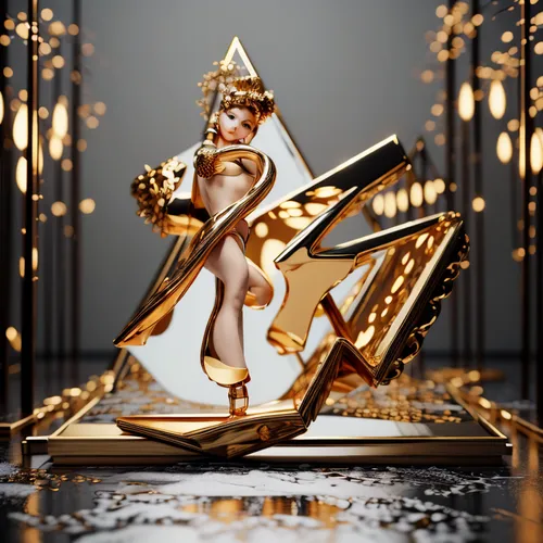 oscars,crown render,gold foil mermaid,mary-gold,eros statue,3d figure,golden unicorn,decorative figure,olympic flame,golden crown,art deco woman,statuette,automobile hood ornament,allies sculpture,award background,crown chocolates,gold deer,centrepiece,constellation lyre,angel moroni