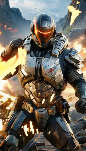 character moving toward camera, FPV drone front view camera,firefight,crysis,firebreak,helghast,war machine,killzone,jaeger,garrison,jaegers,firefall,ironhide,turrican,krogan,crackdown,battlesuit,fire