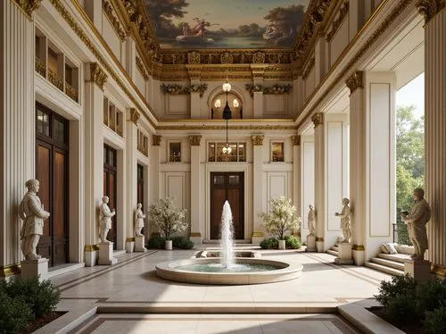 neoclassical,palladianism,cochere,marble palace,neoclassicism,ritzau,europe palace,villa d'este,glyptotek,palladian,orangerie,entrance hall,villa cortine palace,classicism,neoclassicist,neoclassic,palatial,philbrook,palazzo,zappeion