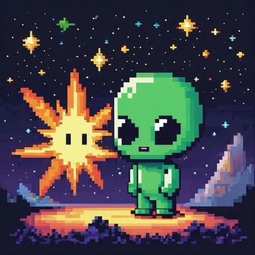 pixel art,pixaba,extraterrestrial,starbug,alien,sci fi,Unique,Pixel,Pixel 01