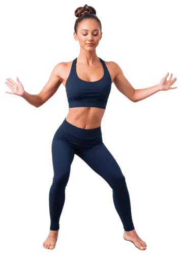 Flexible woman, various yoga poses, solo, athletic build, toned legs, arms stretched upwards, hands clasped together, feet pointed, toes curled, hair tied back, sweat droplets on skin, sports bra, leg