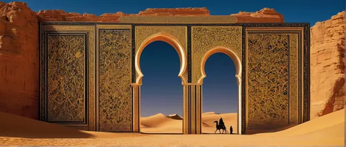 door to hell,doors,heaven gate,gateway,admer dune,the door,portals,viewing dune,stargate,doorway,arabic background,capture desert,libyan desert,archway,portal,el arco,desertification,door,surrealism,open door,Illustration,Retro,Retro 26