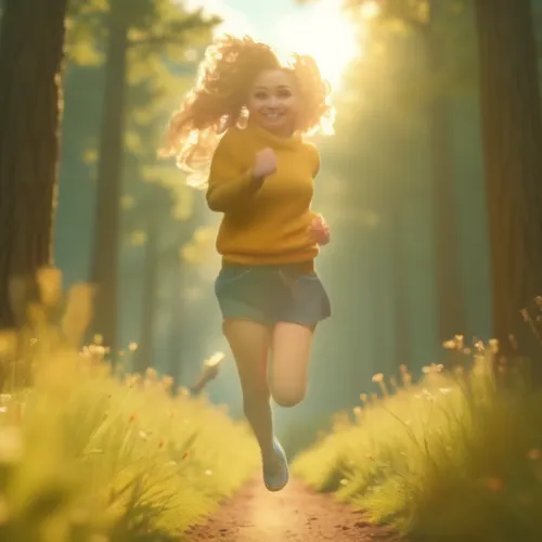 little girl running,little girl in wind,arrietty,ballerina in the woods,female runner,happy children playing in the forest