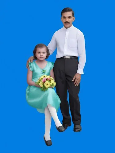  baby,a girl is sitting on the lap of an animation character, and a man in a white shirt is wearing black,anbumani,ceaucescu,erap,vadra,baljeet,nasheed,Photography,General,Realistic