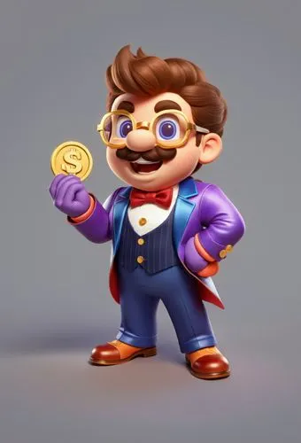 paisano,wario,mario,marios,copperman,huegun,3d render,mayor,soffiantini,rupee,smo,octavio,3d model,bohlander,grossberg,javier,ernesto,wah,emporio,cartoon doctor,Unique,3D,3D Character