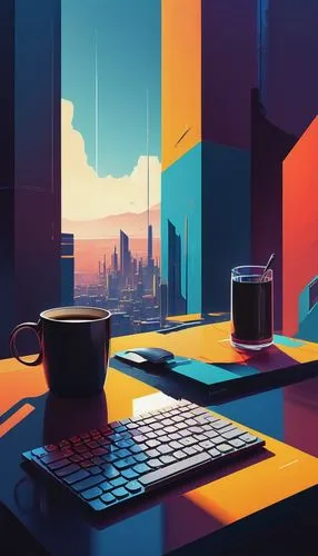 cubes,desk top,desktops,desktop backgrounds,blur office background,cyberscene,low poly coffee,desktop,futuristic landscape,working space,computer graphic,workspaces,office icons,computable,desk,laptop wallpaper,cityscape,modern office,dusk background,apple desk,Conceptual Art,Sci-Fi,Sci-Fi 01