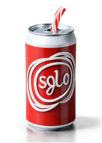 Red and white beer can, solo, metallic material, cylindrical shape, rounded edges, bright red and white colors, detailed label design, transparent glass window, silver lid, shadows on surface, softbox