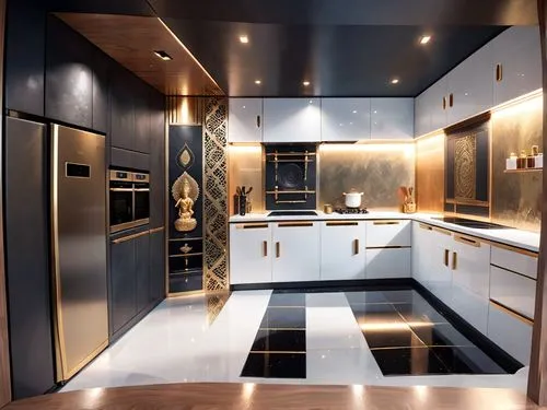 kitchen interior with Hindu deity in left corner,kitchen design,luxury bathroom,tile kitchen,modern kitchen interior,dark cabinets,dark cabinetry,modern kitchen,bathroom cabinet,kitchen interior,inter