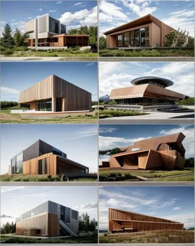 several design options with warm colors,kettunen center,noah's ark,school design,archidaily,facade panels,corten steel,wooden construction,the ark,wooden facade,kirrarchitecture,arq,new building,eco-c