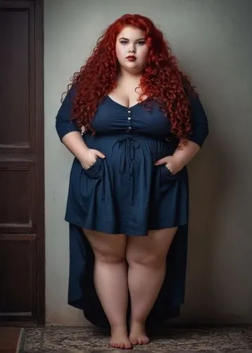 bbw,dress,obese,red hair,fat,young woman