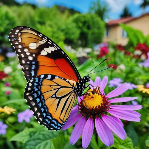 butterfly on a flower,hybrid swallowtail on zinnia,striped passion flower butterfly,viceroy (butterfly),monarch butterfly,checkerboard butterfly,orange butterfly,butterfly floral,ulysses butterfly,butterfly background,gulf fritillary,french butterfly,passion butterfly,tropical butterfly,melanargia,peacock butterfly,american painted lady,garden butterfly-the aurora butterfly,hesperia (butterfly),butterfly isolated,Photography,General,Realistic