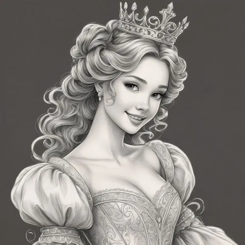 princess sofia,prinses,princess anna,principessa,princess crown,elsa,Illustration,Black and White,Black and White 30