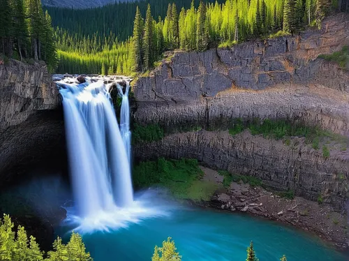 St. Mary Falls, Glacier National Park, Montana USA,helmcken falls,bow falls,salt creek falls,ilse falls,bond falls,brown waterfall,water falls,falls of the cliff,bridal veil fall,united states nationa