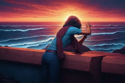 photo manipulation,photomanipulation,photoshop manipulation,fantasy picture,conceptual photography,the endless sea,world digital painting,donsky,contemplation,girl on the dune,skywatchers,man at the s