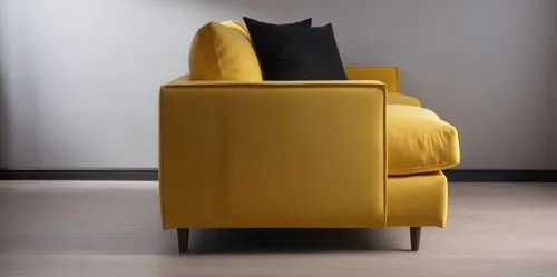 side view of sofa, turn black pillows into yellow pillows,a close up of a couch with a large black pillow on the back,minotti,ekornes,new concept arms chair,cassina,cappellini,slipcover,natuzzi,vitra,