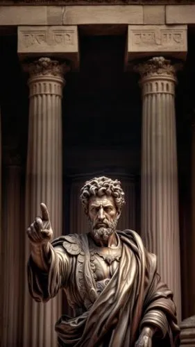 the death of socrates,asclepius,justitia,marcus aurelius,caesar,three pillars,classical antiquity,julius caesar,roman history,poseidon god face,zeus,bernini,ancient rome,figure of justice,rome 2,celsu