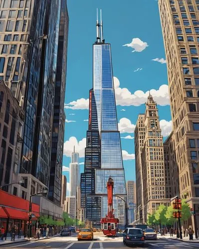 1 wtc,supertall,skycraper,manhattan,skyscrapers,cartoon video game background,one world trade center,new york,manhattanite,skyscraping,freedom tower,skyscraper town,skyscraper,world digital painting,world trade center,coruscant,ctbuh,tall buildings,citicorp,megapolis,Unique,3D,Isometric