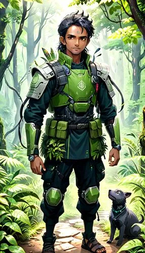 aa,forest man,aaa,avenger hulk hero,patrol,biologist,zookeeper,monkey soldier,sikaran,green background,mercenary,forest background,green skin,forest king lion,arborist,thane,nopal,game illustration,male character,gorilla soldier,Anime,Anime,General