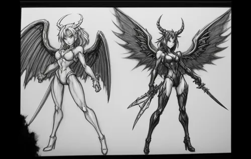 angel and devil,angels of the apocalypse,angel line art,angels,concept art,angelology,wings,harpy,fairies,devils,angel of death,angel figure,uriel,angel’s tear,wood angels,christmas angels,winged,blac