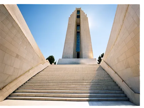 Iranian independence monument, jashan e azadi, Tehran, Iran, national symbol, white marble, intricate architecture, stairs leading up, morning sunlight, soft shadows, cinematic composition, wide-angle