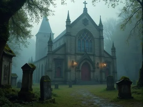 haunted cathedral,gothic church,graveyards,the black church,graveyard,black church,dark gothic mood,gothic,gothic style,old graveyard,chapels,cemeteries,greyfriars,churchyards,ravenswood,resting place,mortuary,burial ground,ravenloft,cemetary,Photography,General,Realistic