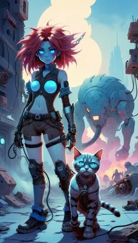 wildstar,thundercats,shadowrun,cyberpunks,cyberia,leela,Illustration,American Style,American Style 04