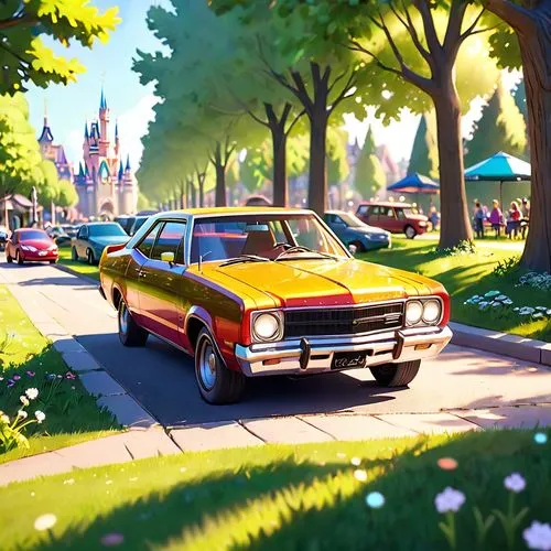 take random car, maki it dancing in park,southpark style,summer,retro car,volvo amazon,cartoon car,retro vehicle,3d car wallpaper,chevrolet bel air,volvo 66,muscle car cartoon,retro automobile,volvo 1